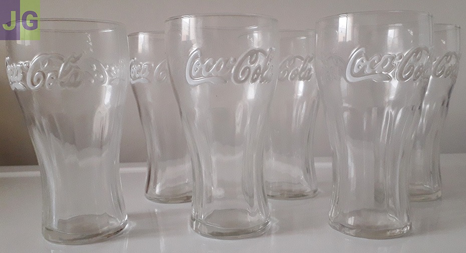 6 Verres Publicitaires COCA COLA.