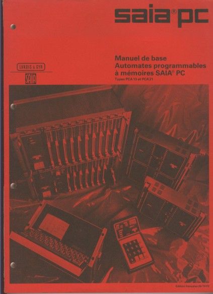 Manuel de base. Automates programmables à mémoires SAIA PC