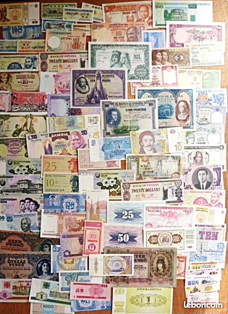 lot  de 700 billets  du monde tous  diff  neufs