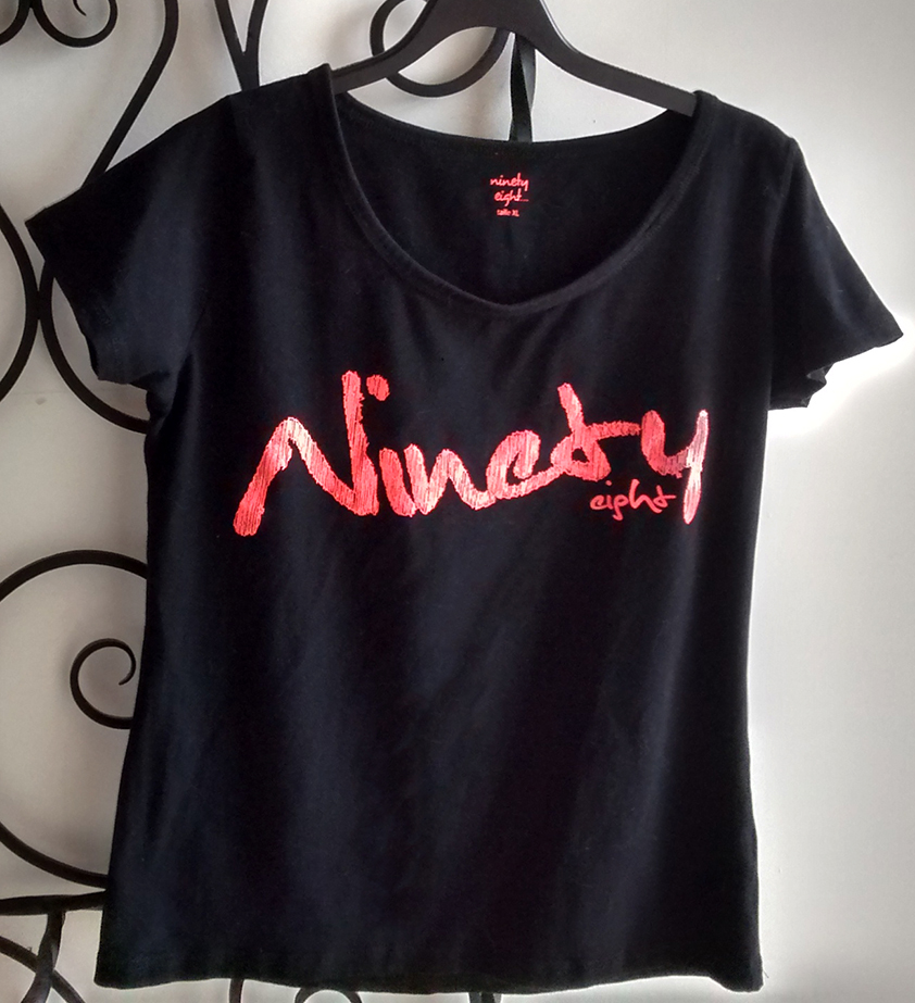 Tee-Shirt noir original de la marque Ninety eight - taille XL